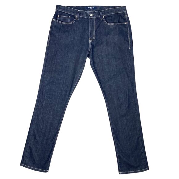 Fidelity Men's Vantage Skinny Slim Stretch Jeans in Oxford Dark Wash, Size 38